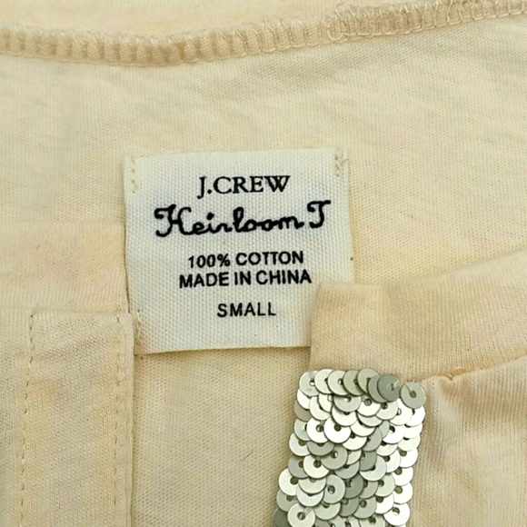 Jcrew heirloom T sequin placket henley shirt - Picture 3 of 4